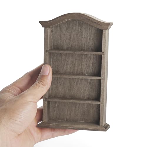 Odoria 1/12 Scale Miniature Bookshelf for Dollhouse – 3.7x1.1x6.1 Inch Retro Bookcase