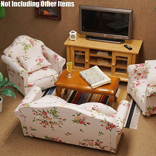 Odoria Pink Miniature Couch Sofa for 1/12 Scale Dollhouse Furniture