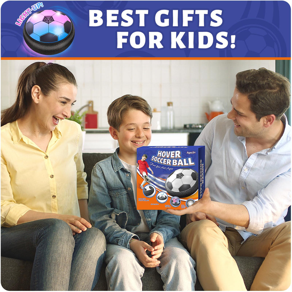 Officygnet Hover Soccer Ball with LED Lights for Kids Ages 4-12 - Indoor Air Floating Soccer Toy