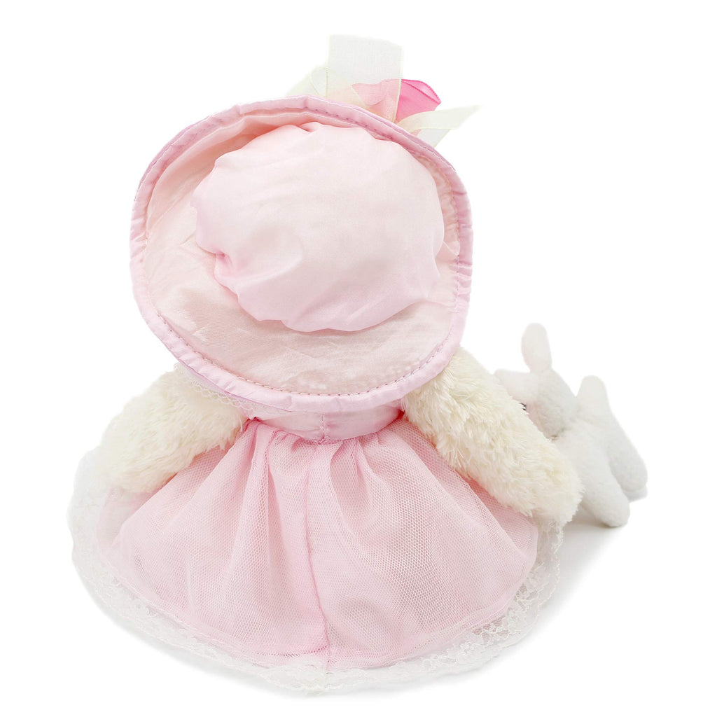 Oitscute 10 Inch Baby Teddy Bear with Pink Lace Dress and Rabbit Design – Super Soft Plush Toy for Ages 1+