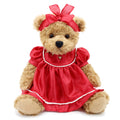 Oitscute 10 Inch Baby Teddy Bear with Red Lace Dress – Soft Plush Stuffed Animal