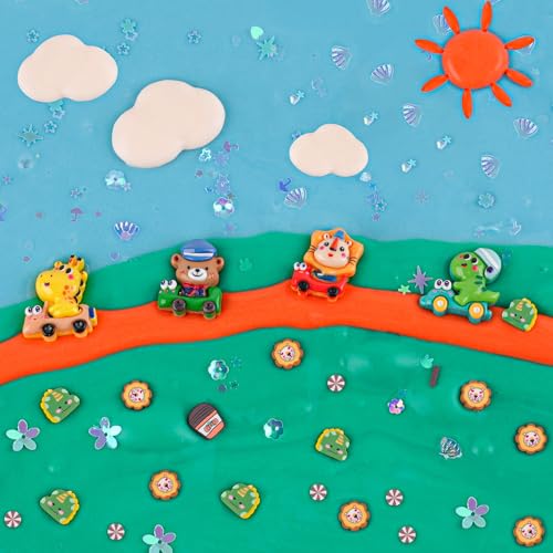 Okaybee 4-Pack Butter Slime with Dinosaur Charms – Easter Basket Stuffers for Kids