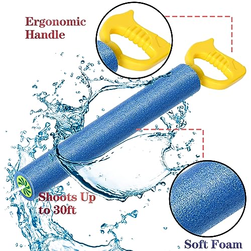 OKGD 4-Pack Water Blaster Soaker Guns – 15" Foam Water Guns for Pool, Beach & Summer Fun