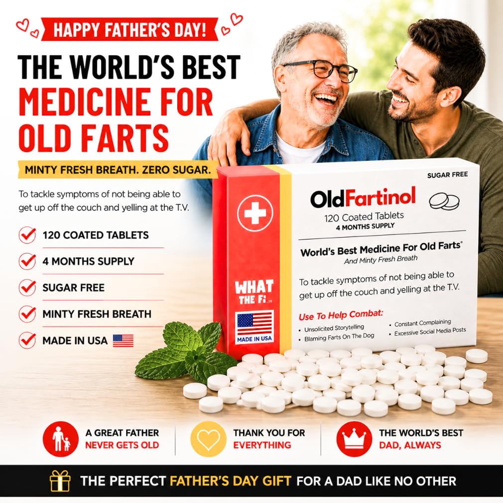 Old Fart Joke Box with 120 Sugar-Free Mints – Hilarious Birthday Gag Gift for 30th to 80th