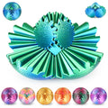 Olee Odee 3D Printed Gear Ball Fidget Toy - Steampunk Gear Sphere - Christmas Green, 2.5 Inches - Stress Relief for Kids & Adults