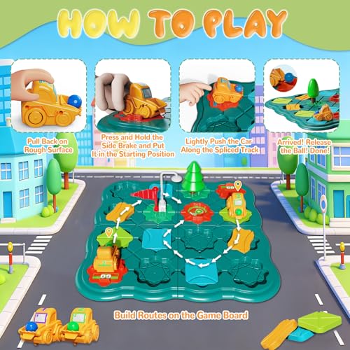 Olfrid STEM Logic Road Builder Game – 120+ Levels Maze Puzzle for Kids Ages 3-8