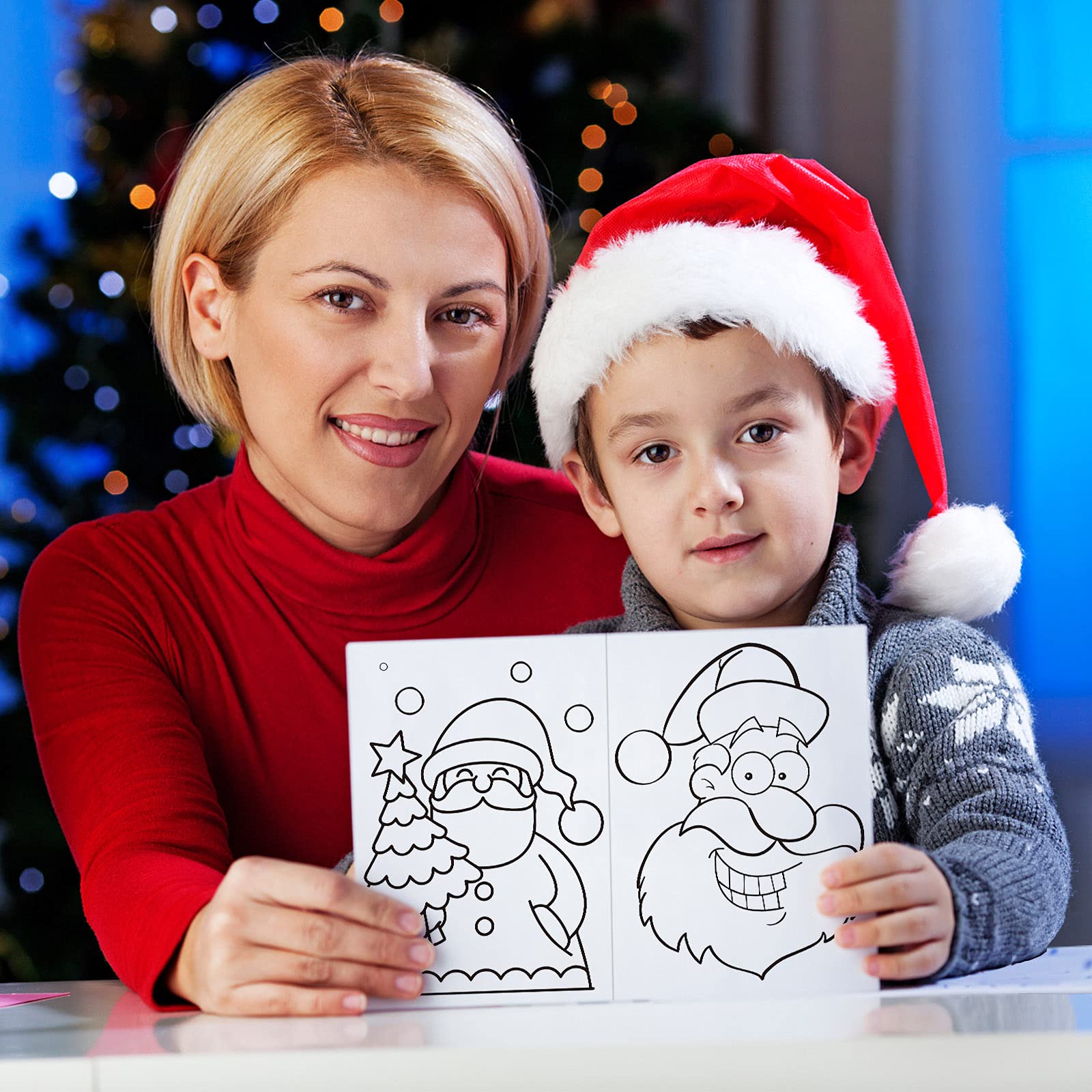 Omgouue 32-Pack Christmas Coloring Books for Kids - Fun Holiday Activity for Toddlers and Preschoolers - 5x7 Inch Mini Coloring Books for Party Favors and Stocking Stuffers