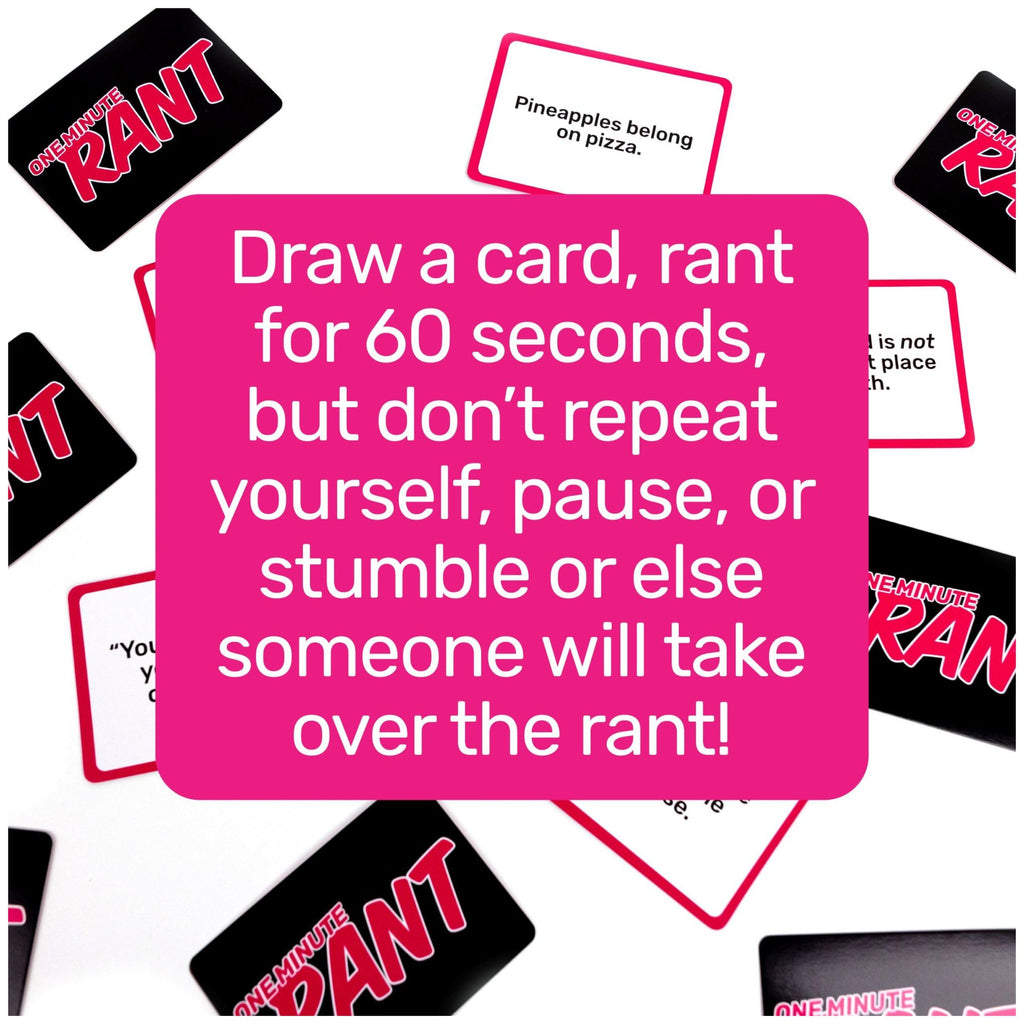 One Minute Rant: Hilarious Controversial Topic Card Game for Family Game Night – Spin Master