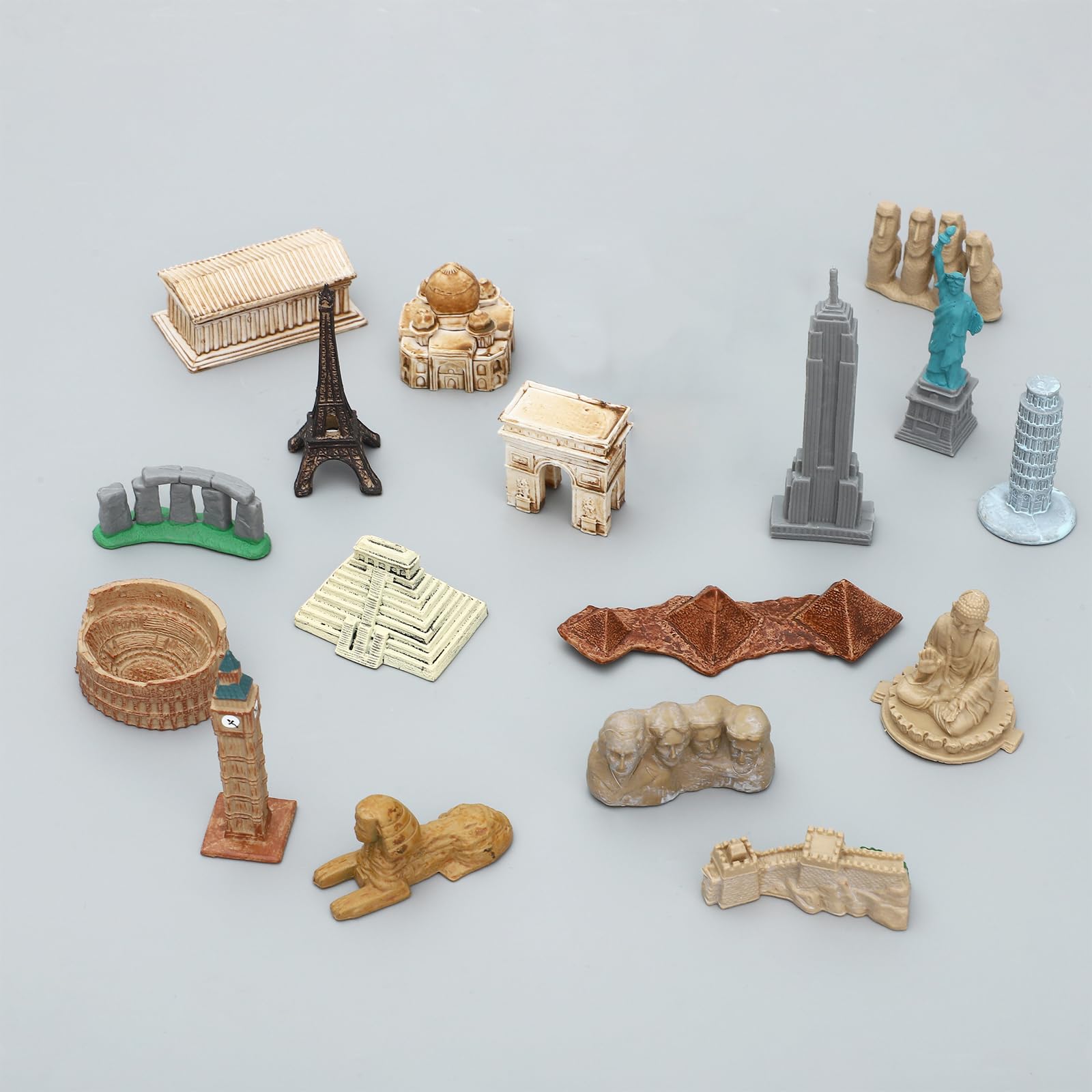 ONEST 20-Piece World Landmark Miniature Figurines Set for Kids & Adults