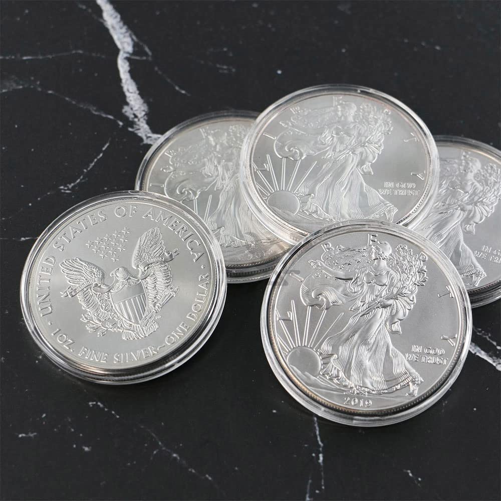 OnFireGuy 10-Pack H40 Air-Tite Coin Capsules – 40.6mm Clear Acrylic Holders for 1oz Silver Eagles, Pandas, and More