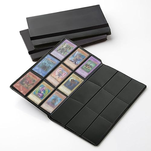 ONFUTAT 360-Pocket Trading Card Binder – Side-Loading Sleeves with Padded Protection, Black