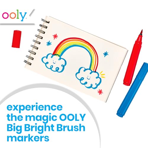 Ooly 10-Pack Washable Toddler Markers with Jumbo Grip - Brush Tip