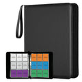 Opaalic 9 Pocket Trading Card Binder – Holds 1080 Cards, PU Leather, 60 Removable Sleeves for MTG, TCG, Sports Cards