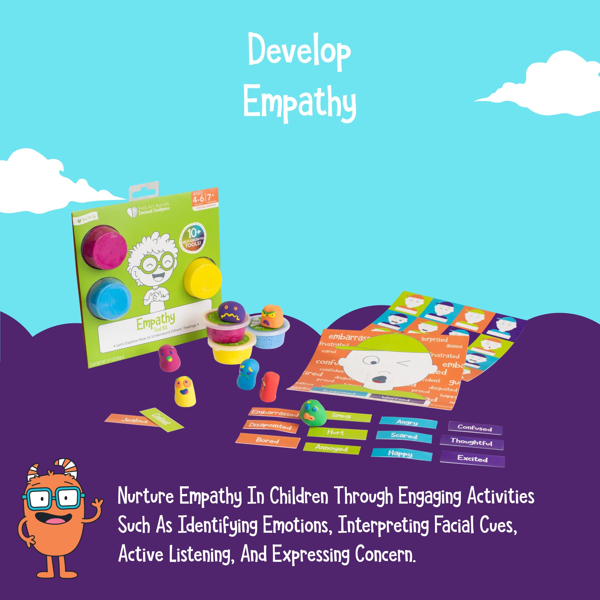 Open The Joy Empathy Builder Toolkit: Social Emotional Learning Toys for Kids Ages 4+