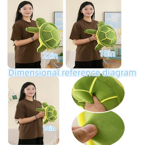 OPHRBU 14-Inch Sea Turtle Plushie – Soft Green Stuffed Animal Toy for All Ages