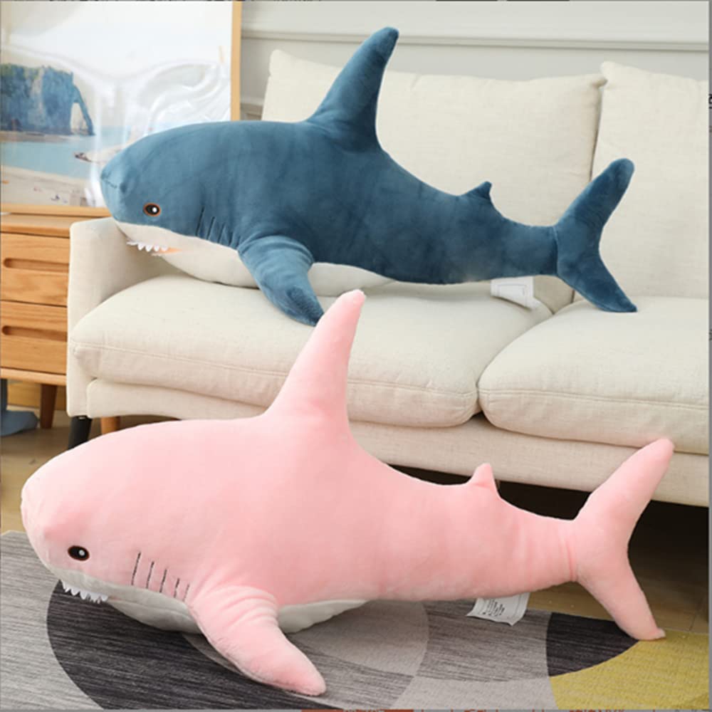 OPHRBU Pink Shark Stuffed Animal - 24 Inch Soft Plush Toy for Hugging and Decoration