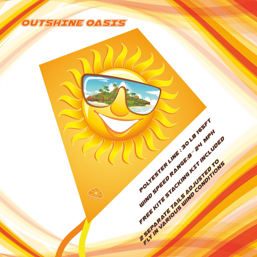 ORGCLDKT-33 Diamond Kite for Kids – Beginner-Friendly with Pre-Fitted Frames and Tandem Flying Kit