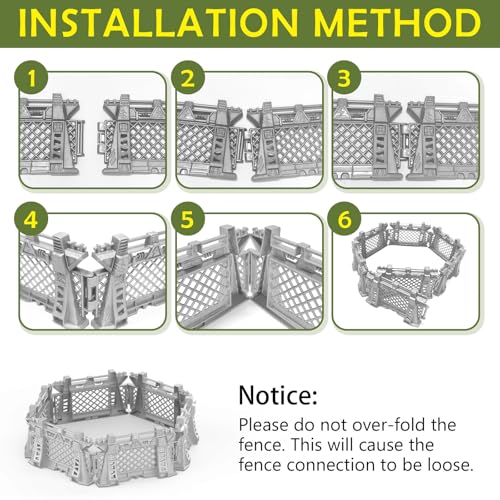 Oriate 12-Piece Dinosaur Cage Fence Playset – Expandable Toy Enclosure for Dino World Figures