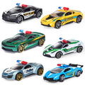 Oriate 1:64 Die-Cast Police Car Set - 6 Friction-Powered Cars for Kids 3-8