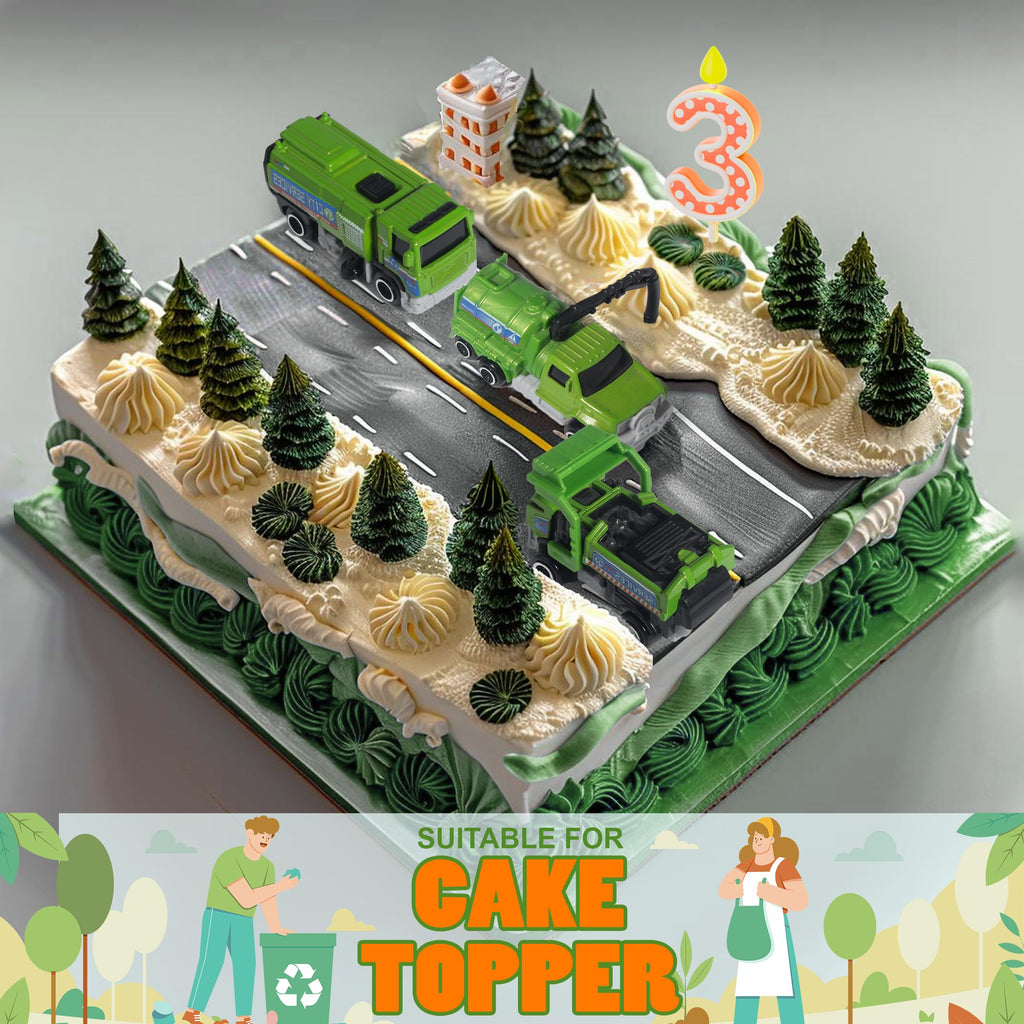 Oriate 1:64 Die-Cast Sanitation Vehicle Set – Garbage Trucks, Sweepers & Suction Cleaners for Kids 3+