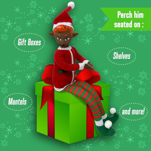 Original Elf 12-Inch Poseable Plush Christmas Elf Doll – Shelf Sitter with Dangling Legs
