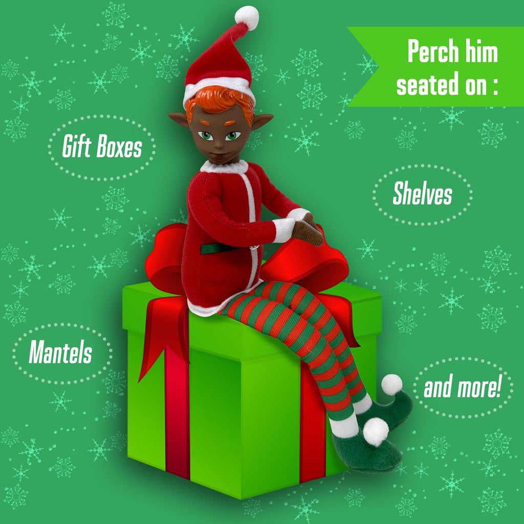 Original Elf 12-Inch Poseable Plush Christmas Elf Doll – Shelf Sitter with Dangling Legs
