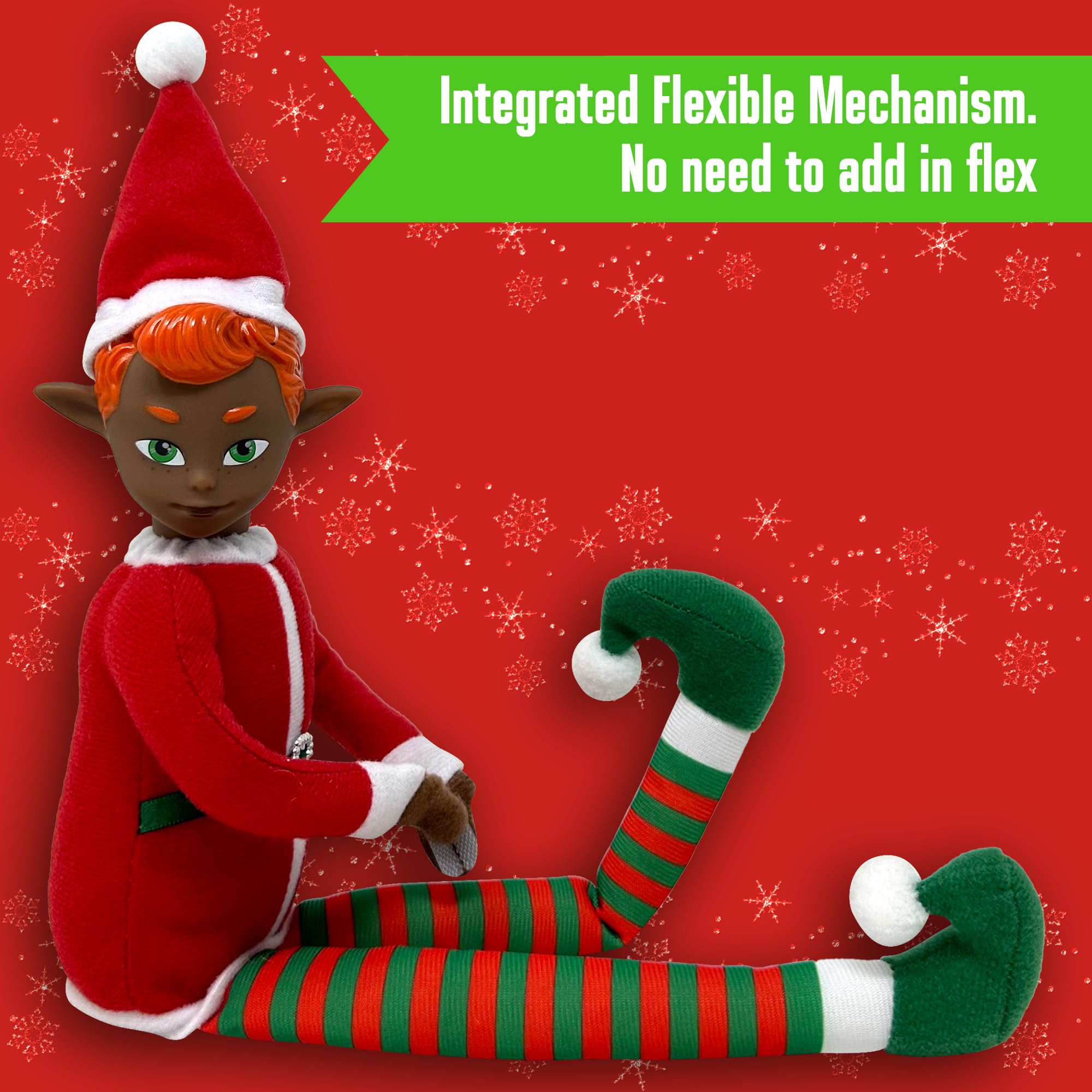 Original Elf 12-Inch Poseable Plush Christmas Elf Doll – Shelf Sitter with Dangling Legs