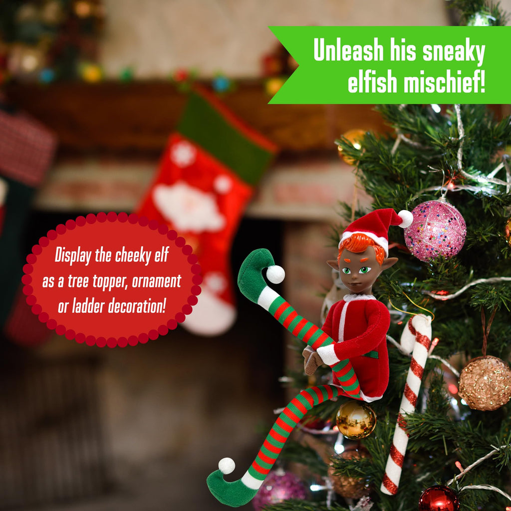 Original Elf 12-Inch Poseable Plush Christmas Elf Doll – Shelf Sitter with Dangling Legs