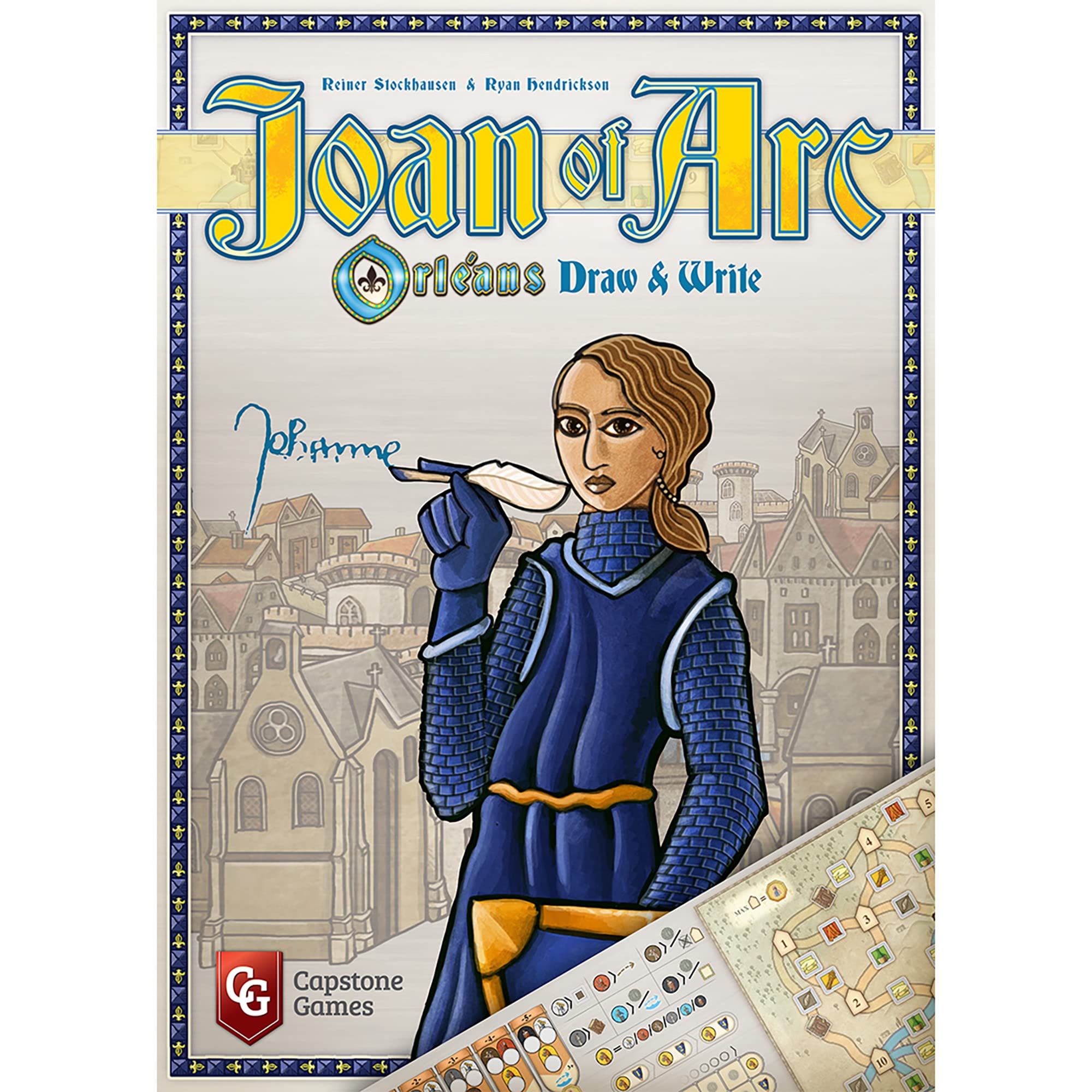 Orleans: Joan of Arc Draw & Write Board Game – Capstone Games, 1-5 Players, 45 Min