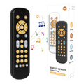 Orzbow Baby Remote Control Toy – Musical Toy with Realistic Light & Sound, English/French/Spanish, BPA-Free, Black (6 Months+)