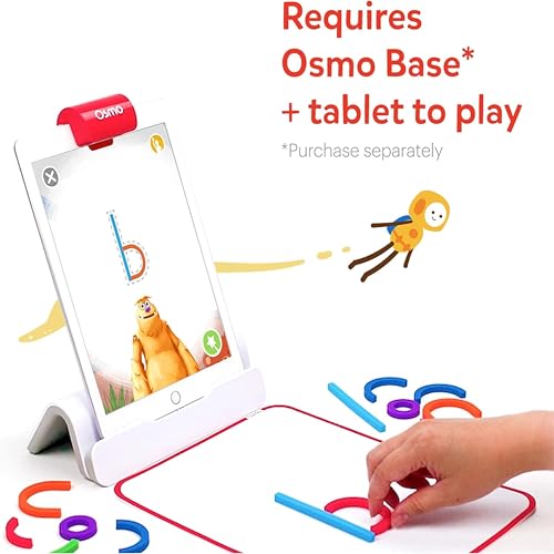 Osmo Little Genius Sticks & Rings - Hands-On Letter Formation & Creative Play for Ages 3-5 (iPad/Fire Tablet)