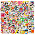 OtRainbow 100-Piece Powerpuff Girls Sticker Pack – Blossom, Bubbles, Buttercup Official Vinyl Decals