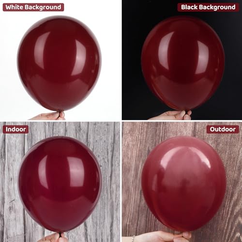 Ouddy Party 129-Piece Burgundy Balloon Set with Arch Kit - Sizes 18, 12, 10, 5 Inches