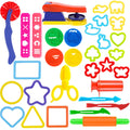 Oun Nana 32-Piece Dough Tool Set for Kids – Molds, Rollers, Cutters & Scissors for Creative Play