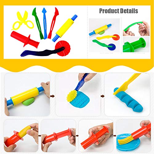 Oun Nana 32-Piece Dough Tool Set for Kids – Molds, Rollers, Cutters & Scissors for Creative Play