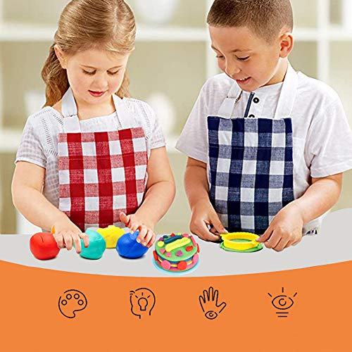 Oun Nana 32-Piece Dough Tool Set for Kids – Molds, Rollers, Cutters & Scissors for Creative Play