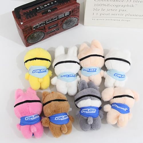 Outofgas SKZ Dwaekki Pilot Plush Toy – 12cm 3rd Fan Meeting Doll with Sunglasses & Beanie Eyes for STAY