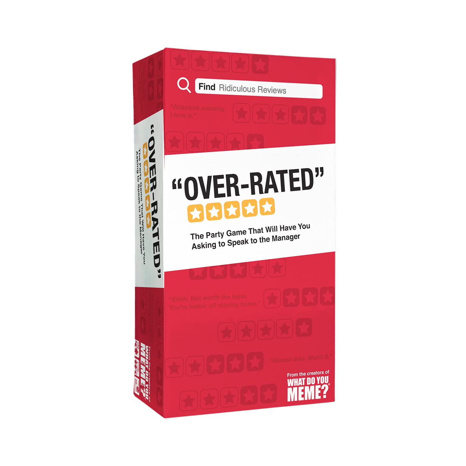 Over-Rated: The Game of Ridiculous Reviews – Adult Party Card Game