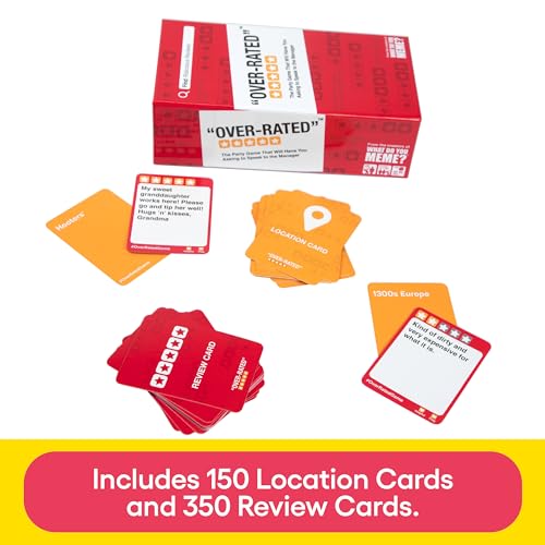 Over-Rated: The Game of Ridiculous Reviews – Adult Party Card Game