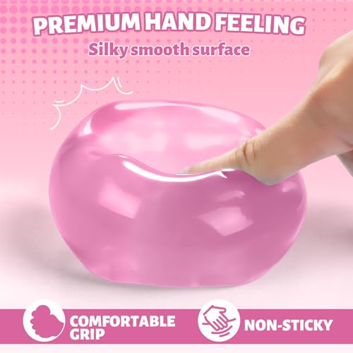Oversized Dense Gel Stress Cube (2.55") - Firm Slow-Rise Fidget Toy - Leak-Proof Design for Anxiety Relief - Sensory Gift for Adults & Teens
