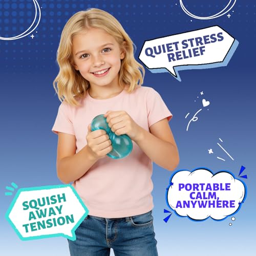 Oversized Stress Cube 2.55 Inches - Firm Dense Gel Fidget Toy with Slow Rise - Leak-Proof Design for Adults & Teens