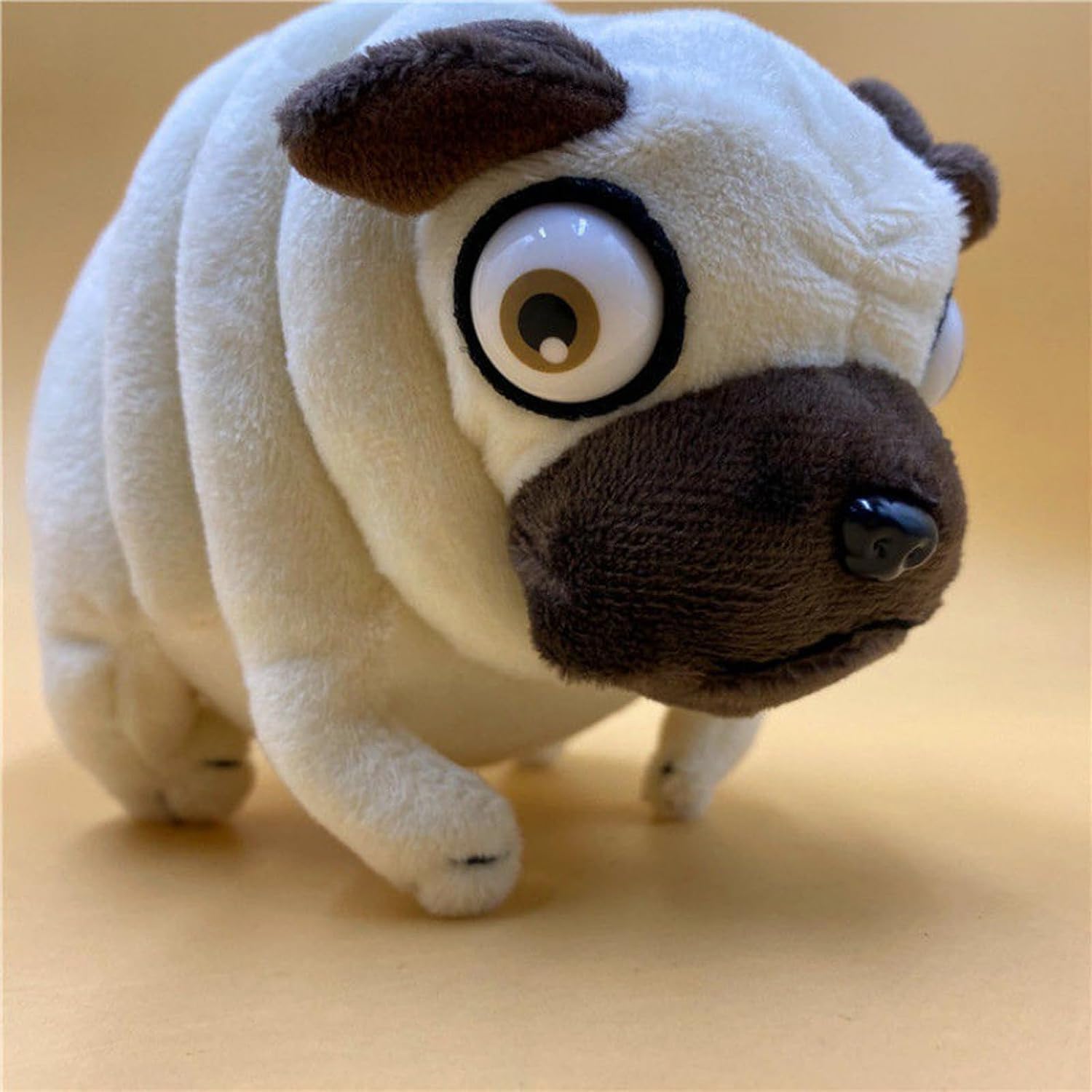 OZIF Cute Pug Plush Stuffed Animal in Costume - 7 Inch Soft Plushie with Hanging Chain, Washable Dog Toy for Kids and Collectors