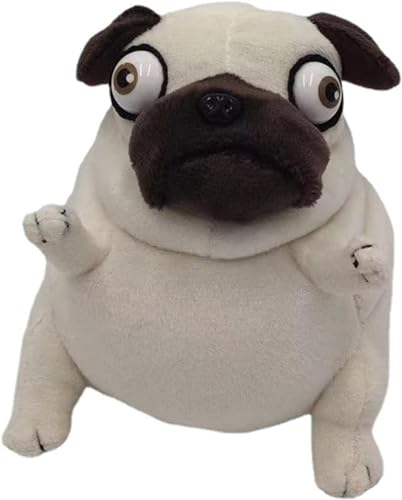 OZIF Cute Pug Plush Stuffed Animal in Costume - 7 Inch Soft Plushie with Hanging Chain, Washable Dog Toy for Kids and Collectors