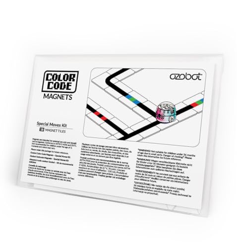 Ozobot Color Code Magnets Special Moves Kit - 18 Tile Coding Set for Kids Ages 3+