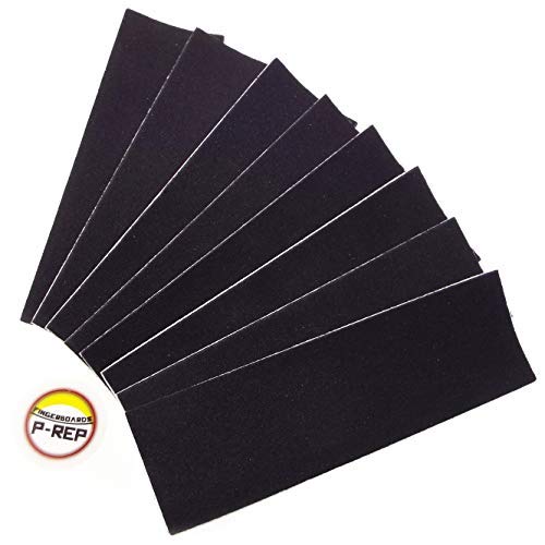 P-REP 8 Pack Uncut Foam Fingerboard Grip Tape, 35mm x 110mm, Black