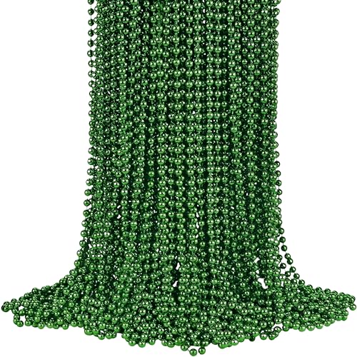 Pack of 50 Green Bead Necklaces (30") by Amscan – Party Favors for Mardi Gras, Halloween & More