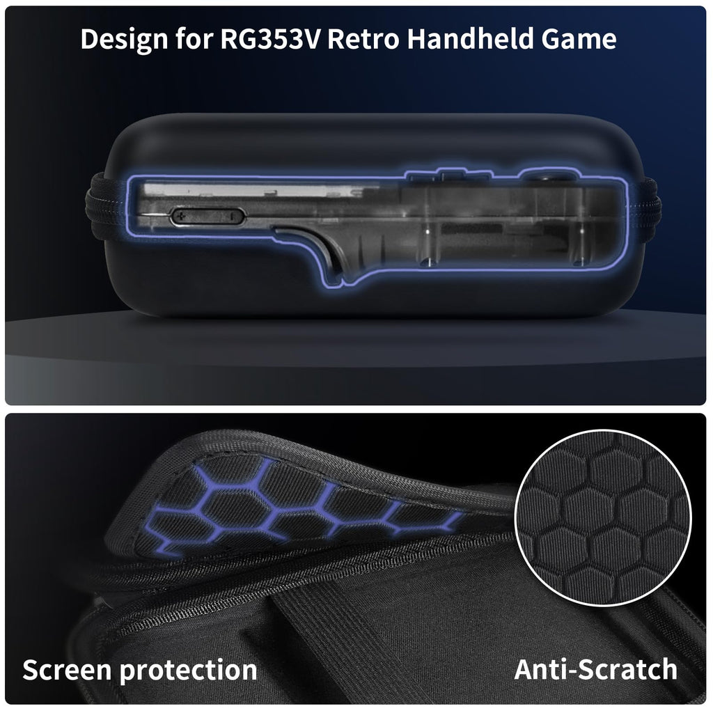 PAIYULE Travel Case for R36S / RG353V / RG353VS / Game Boy Retro Handheld Console Storage Bag