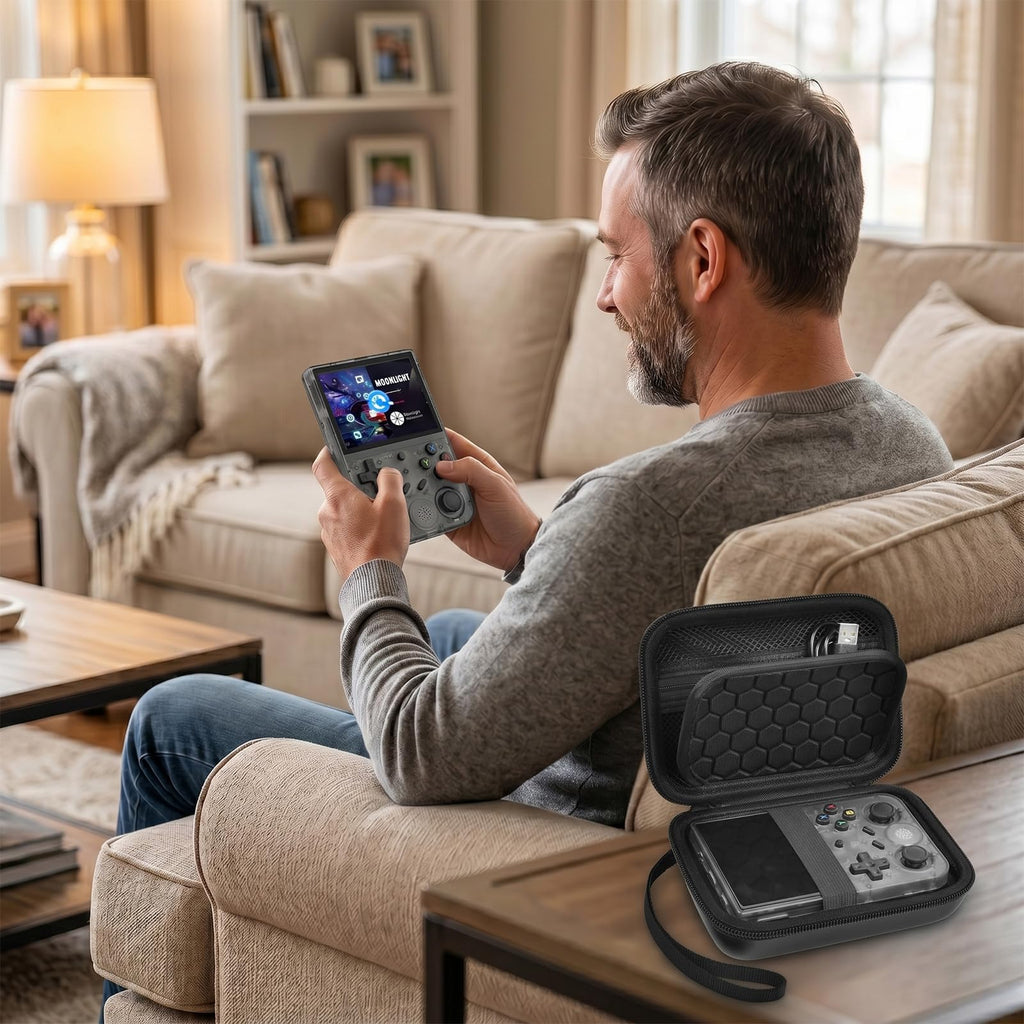 PAIYULE Travel Case for R36S / RG353V / RG353VS / Game Boy Retro Handheld Console Storage Bag