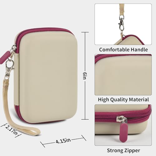 PAIYULE Travel Case for RG353V/RG353VS/R36S – Beige Handheld Console Carrying Bag