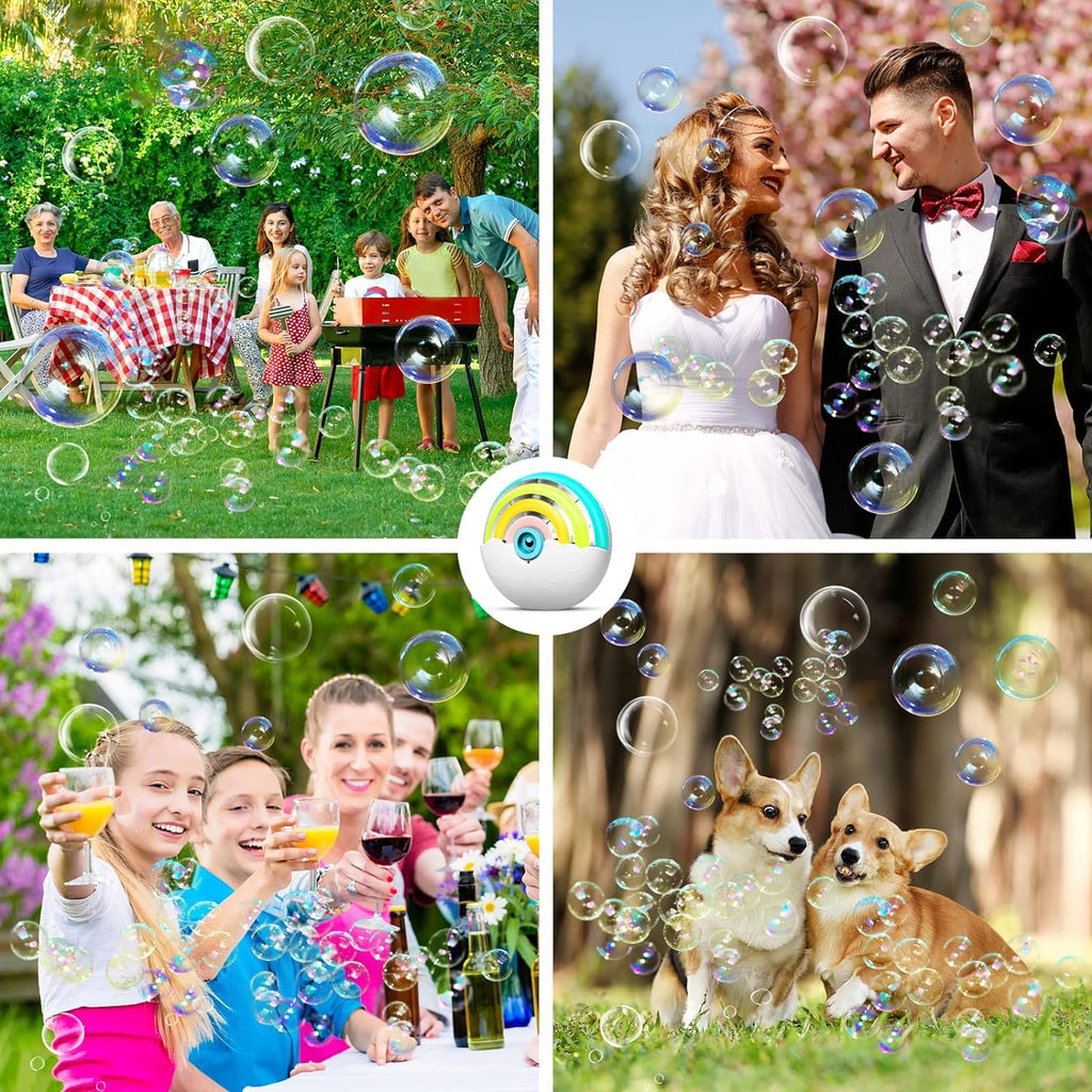PANACARE Astronaut Bubble Machine: 20000+ Bubbles/Min, Rechargeable, DIY Stickers